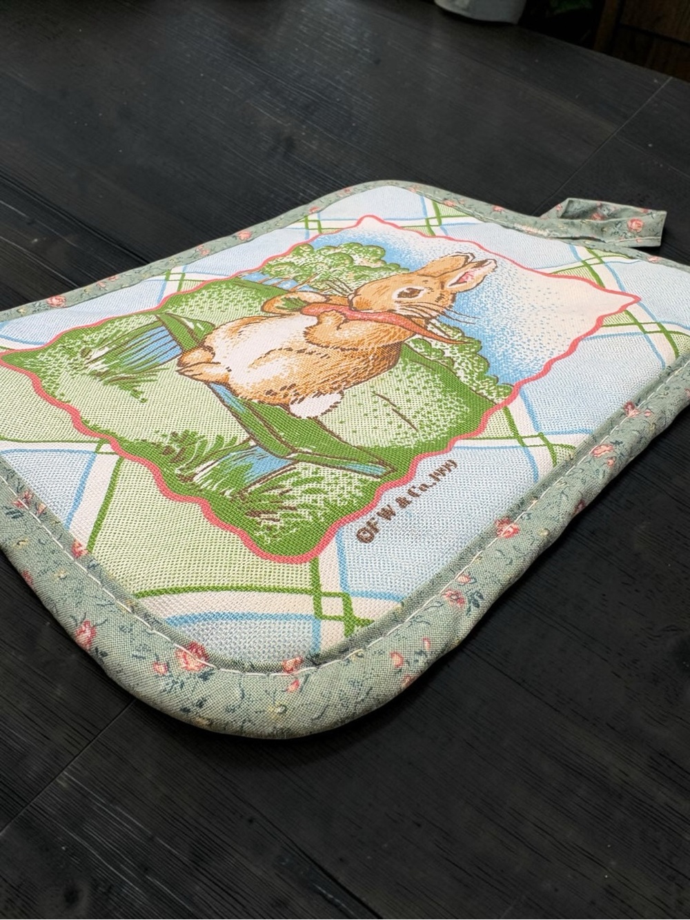 Vintage 1999 Beatrix Potter Peter Rabbit Cotton Potholder F. W. & Co. NWOT - Picture 5 of 11